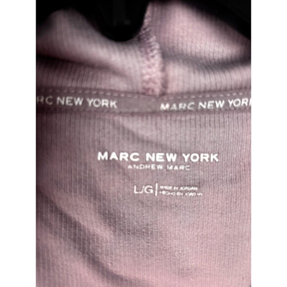 Marc New York Women’s Large Hoodie Mauve Pink Pullover Sweatshirt Kangaroo Pocke - Picture 8 of 9
